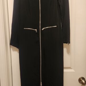 Zara Black Dress with Silver Zippers